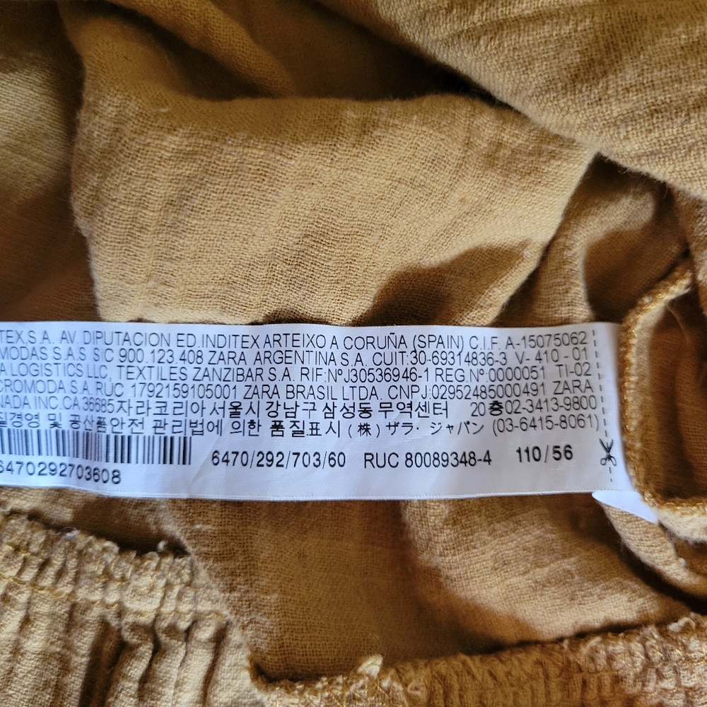 Zara Girl's Floral Print Fall Textured Long Sleeve Dress 4-5 YEARS - Picture 12 of 12